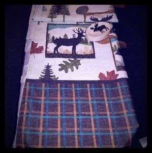 Shower curtain and soap dish